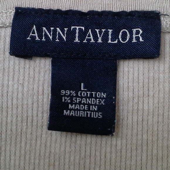 Ann Taylor Ribbed V-Neck Shirt - Picture 3 of 5